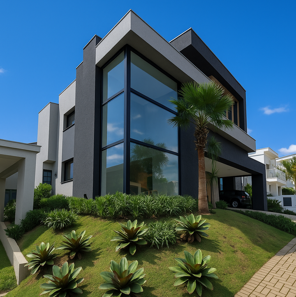 fachada de casa de luxo
